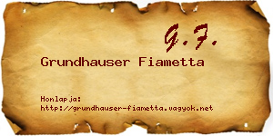Grundhauser Fiametta névjegykártya